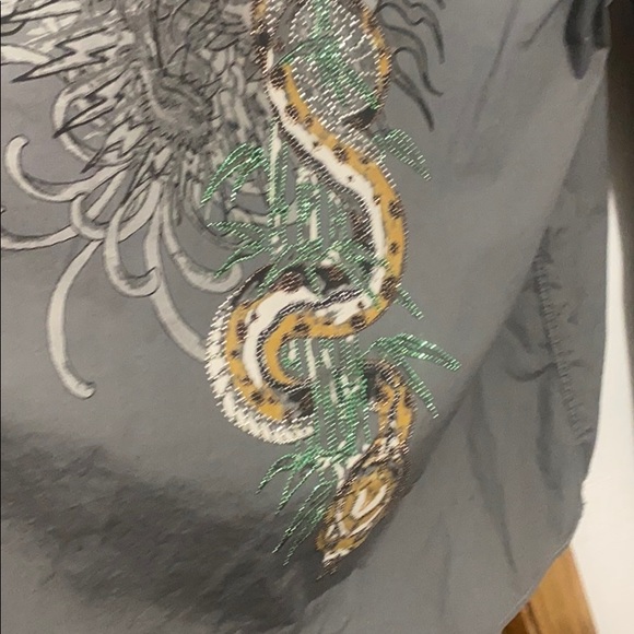 Ed Hardy Snake Button up Shirt Size XXL &🟢skull cap+slip-in’s Sz13 - Picture 14 of 17